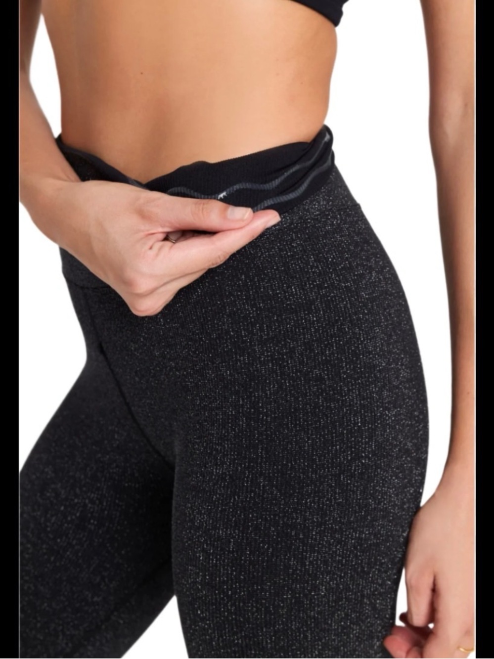 Spiritual Gangster High-Waist Sparkle Black Leggings
